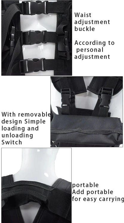 Tactical Vest Combat with Water Bag Pouch