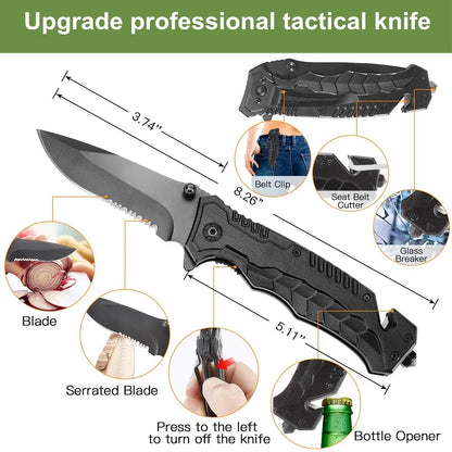 Emergency Survival Kit 30 In 1, Hammer multitool, knife, and more