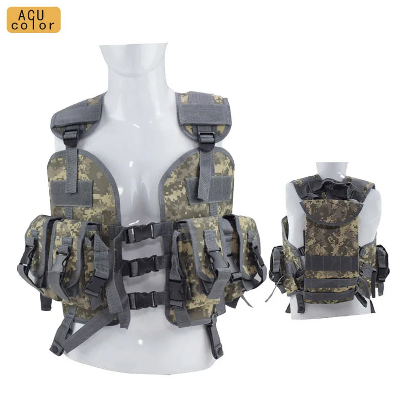 Tactical Vest Combat with Water Bag Pouch