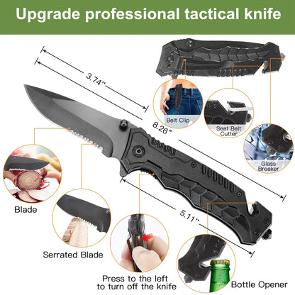 Emergency Survival Kit 30 In 1, Hammer multitool, knife, and more