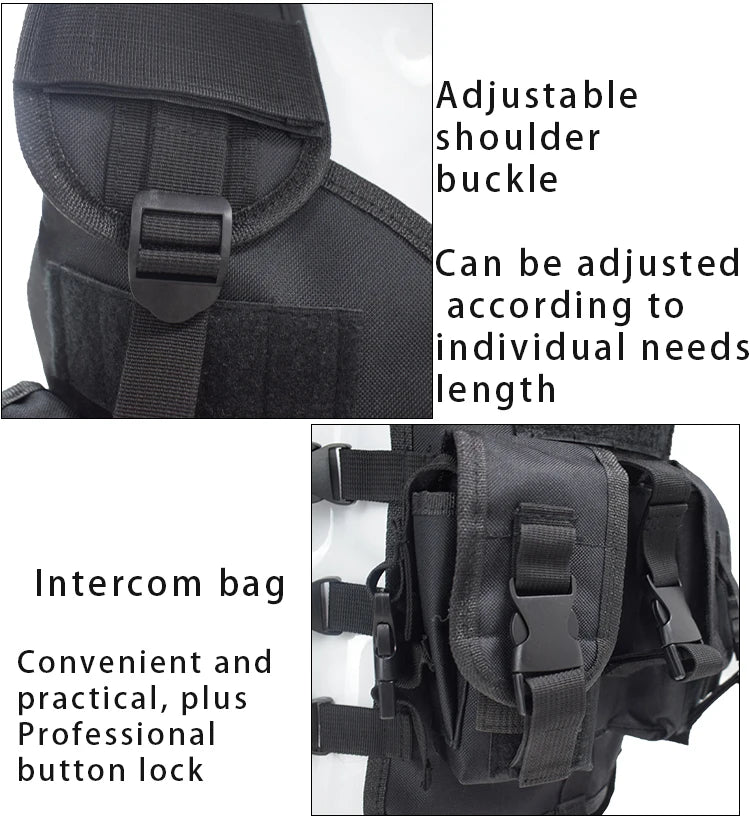 Tactical Vest Combat with Water Bag Pouch