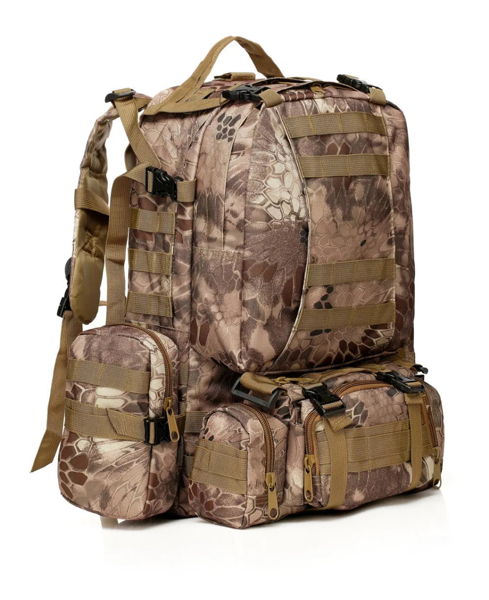 GO BAG 70L Total LARGE Capacity 4 in 1 Survival Tactical Empty Bugout Bag - Multiple Colors