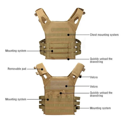 600D Tactical Vest Molle Plate Carrier Magazine Protective Vest