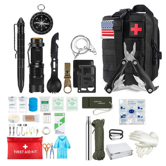 Survival Kit with First Aid Kit Full Set or Empty Molle Bag, you choose