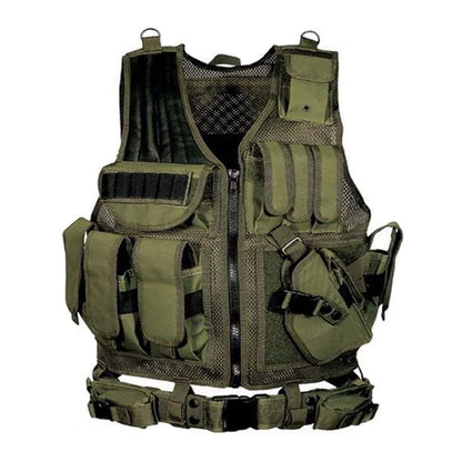 Tactical Vest Combat Gear Molle Protective Vest with Holster