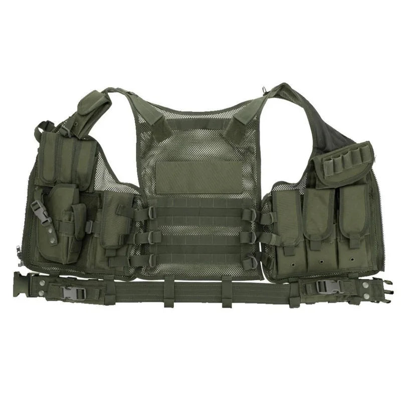 Tactical Vest Combat Gear Molle Protective Vest with Holster