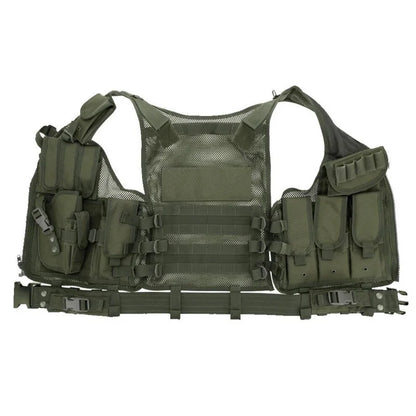 Tactical Vest Combat Gear Molle Protective Vest with Holster