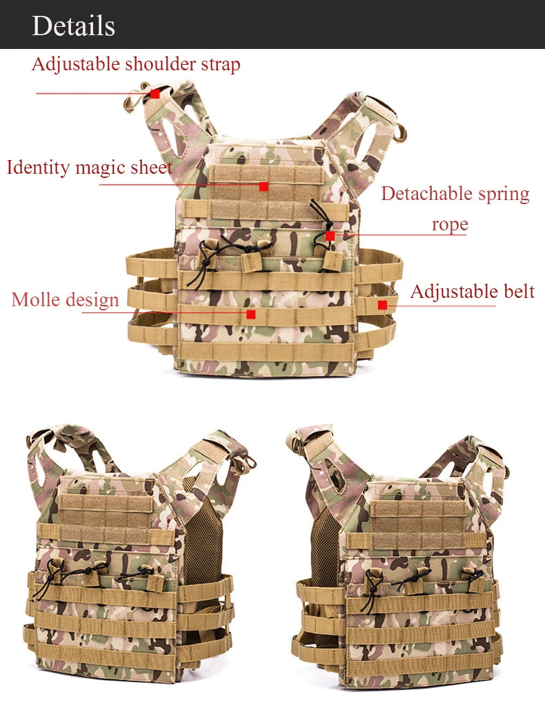 600D Tactical Vest Molle Plate Carrier Magazine Protective Vest