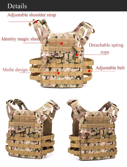 600D Tactical Vest Molle Plate Carrier Magazine Protective Vest