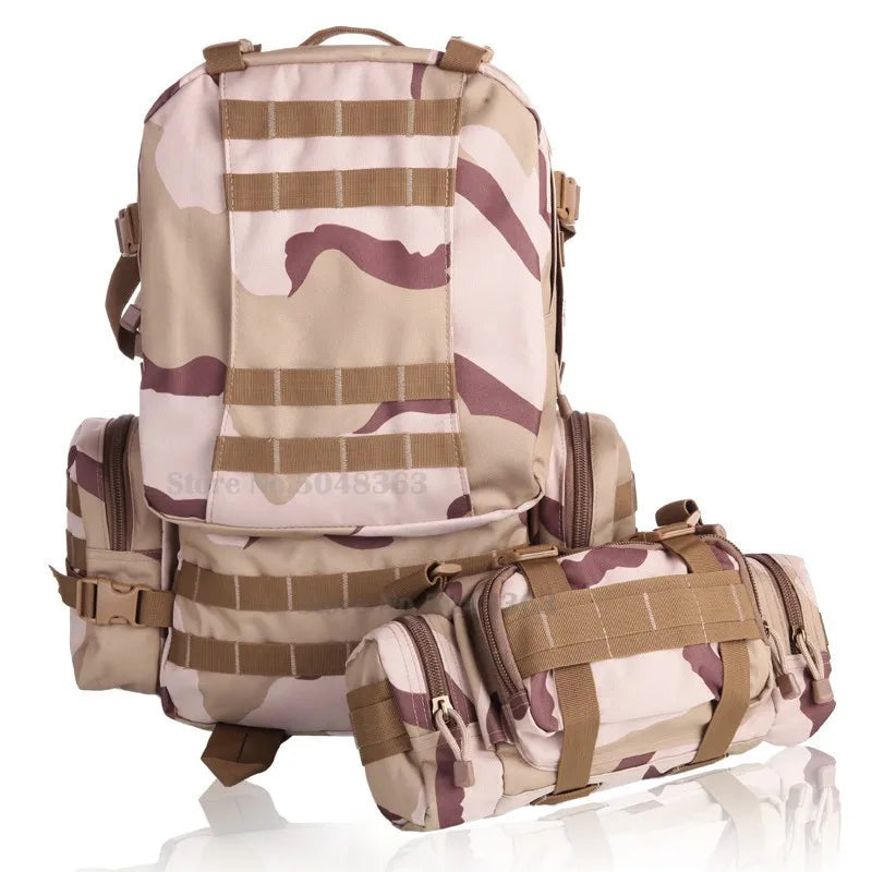 GO BAG 70L Total LARGE Capacity 4 in 1 Survival Tactical Empty Bugout Bag - Multiple Colors