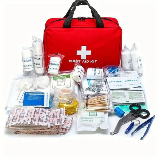 Emergency First Aid Kit With 184 Pieces, Portable Survival First Aid Kit For Go Bag