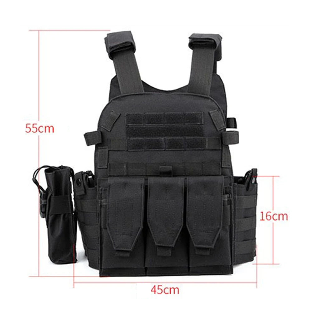 Nylon Tactical Vest  Plate Carrier Vest Combat MOLLE Military Vest Outdoor