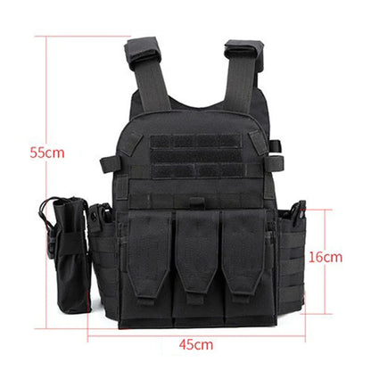 Nylon Tactical Vest  Plate Carrier Vest Combat MOLLE Military Vest Outdoor