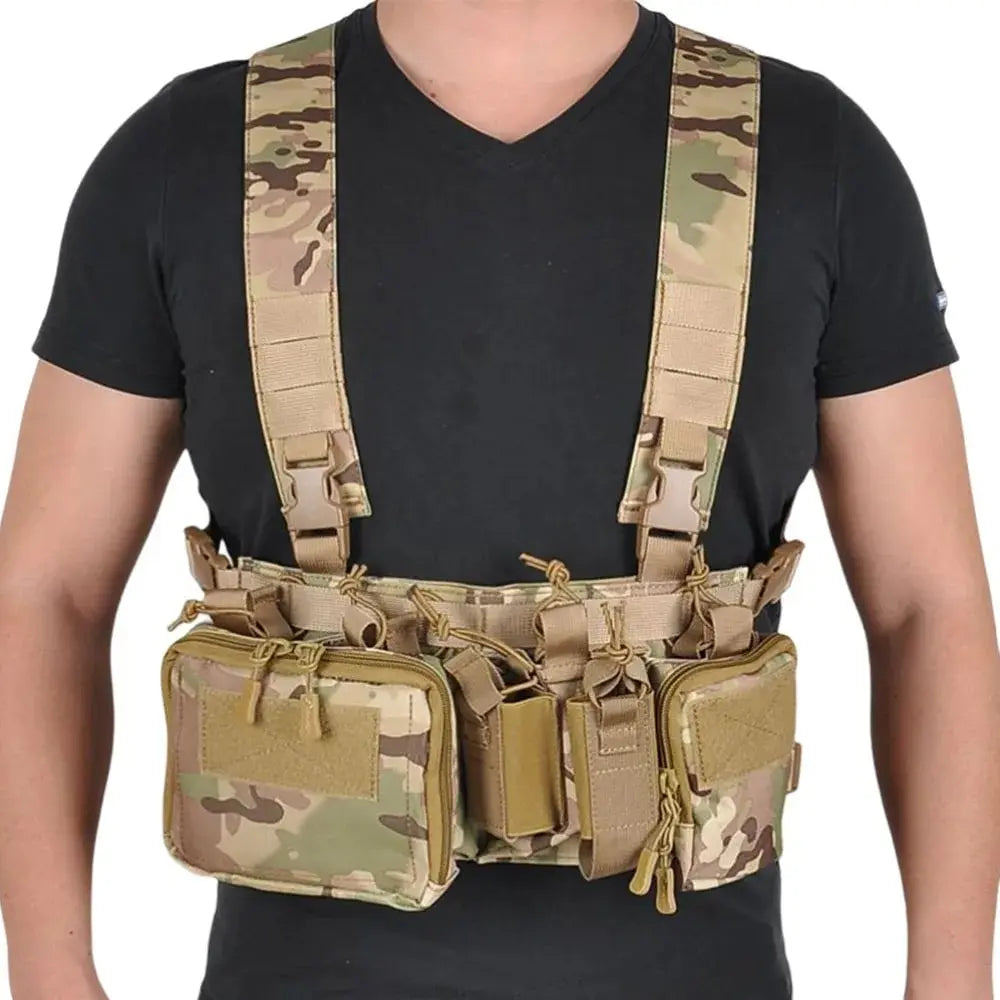 Tactical Chest Vest Rig with Multi-Pockets