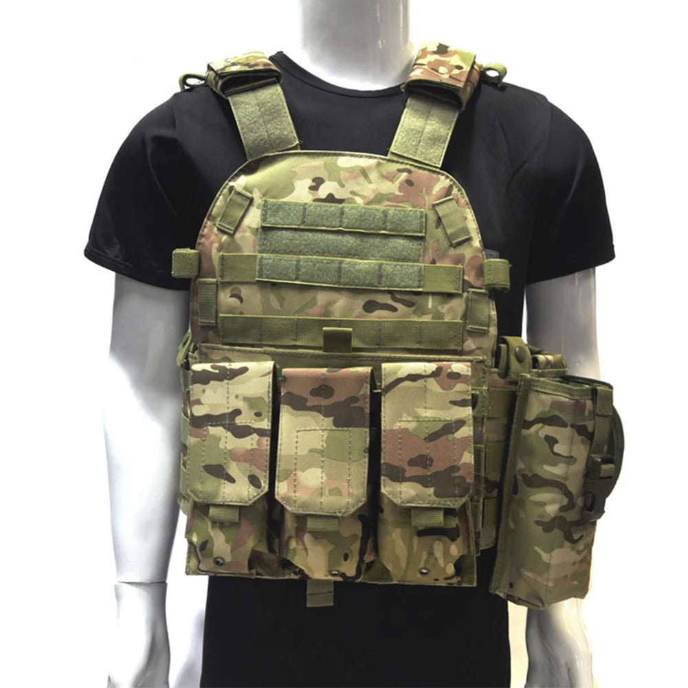 Nylon Tactical Vest  Plate Carrier Vest Combat MOLLE Military Vest Outdoor