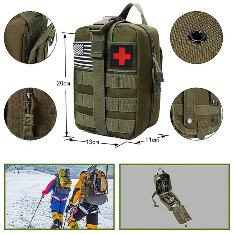 Survival Kit with First Aid Kit Full Set or Empty Molle Bag, you choose