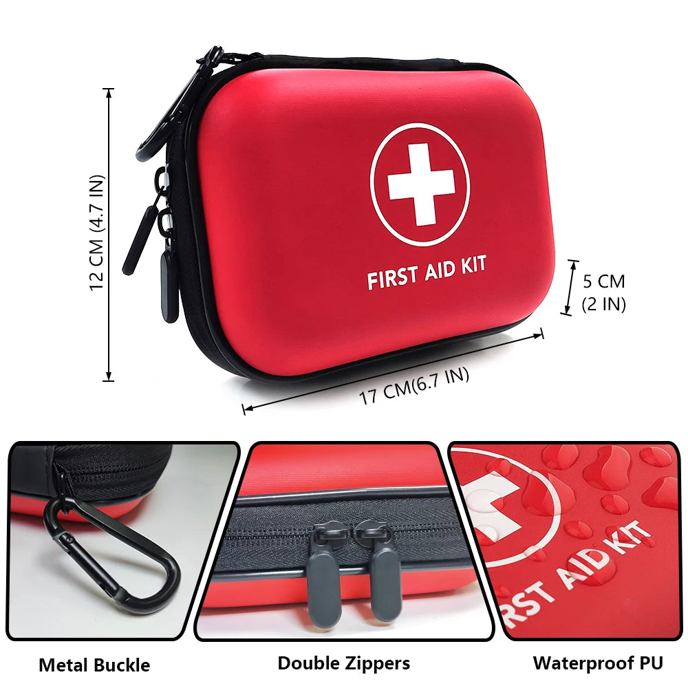 90pcs Waterproof Outdoor First Aid Kit Small Medical Box Emergency Survival Kit Go Bag