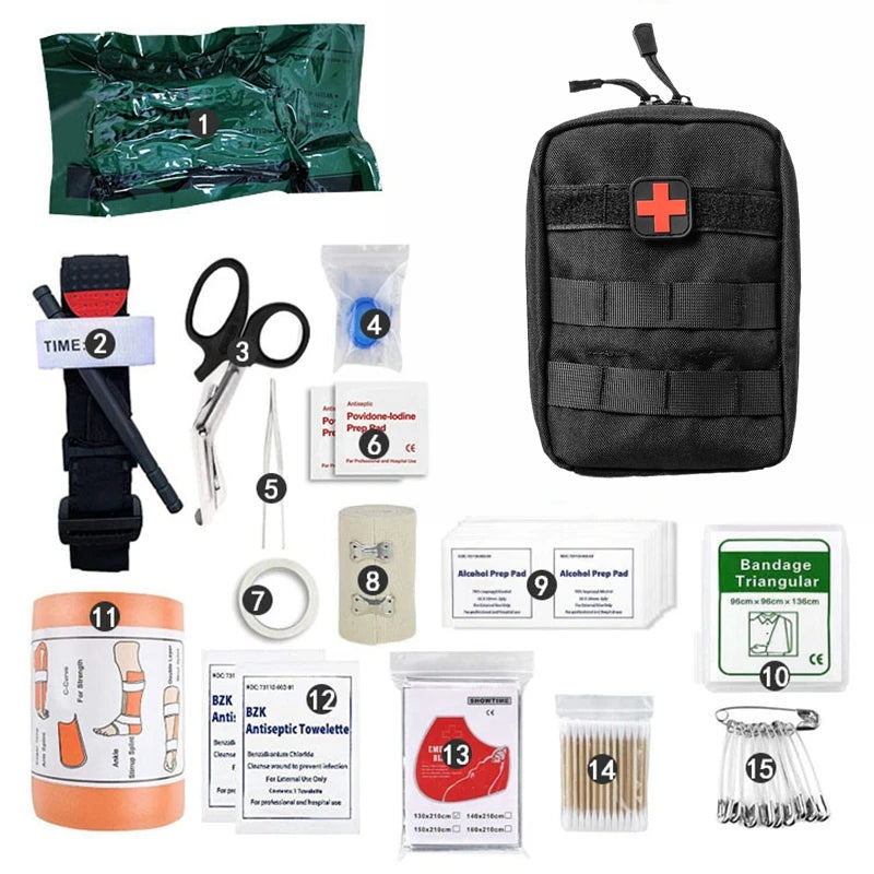 Portable Emergency Medical First Aid Bag Kit For  Survival Go Bag