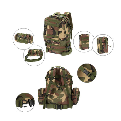 GO BAG 70L Total LARGE Capacity 4 in 1 Survival Tactical Empty Bugout Bag - Multiple Colors