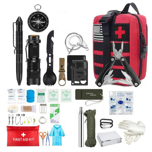 Survival Kit with First Aid Kit Full Set or Empty Molle Bag, you choose