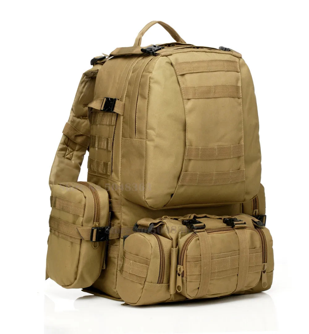 GO BAG 70L Total LARGE Capacity 4 in 1 Survival Tactical Empty Bugout Bag - Multiple Colors