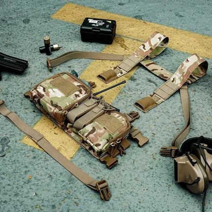 Tactical Chest Vest Rig with Multi-Pockets